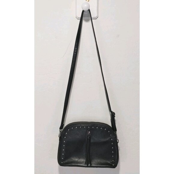 Sam & Hadley Studded Dome Faux Black Leather Preowned - Picture 1 of 16